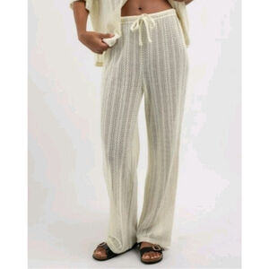 WAVES TO COAST White/Ivory Women's Pants Swimsuit Cover Up NWTs Sz XL